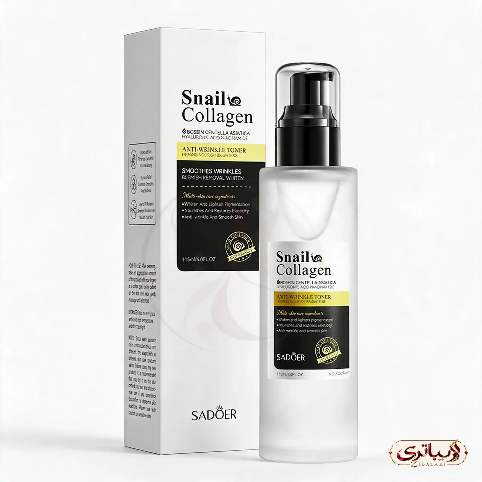 Snaile Collagen Sadoer-0۱ تونر کلاژن و حلزون سادور 120 میلی لیتر